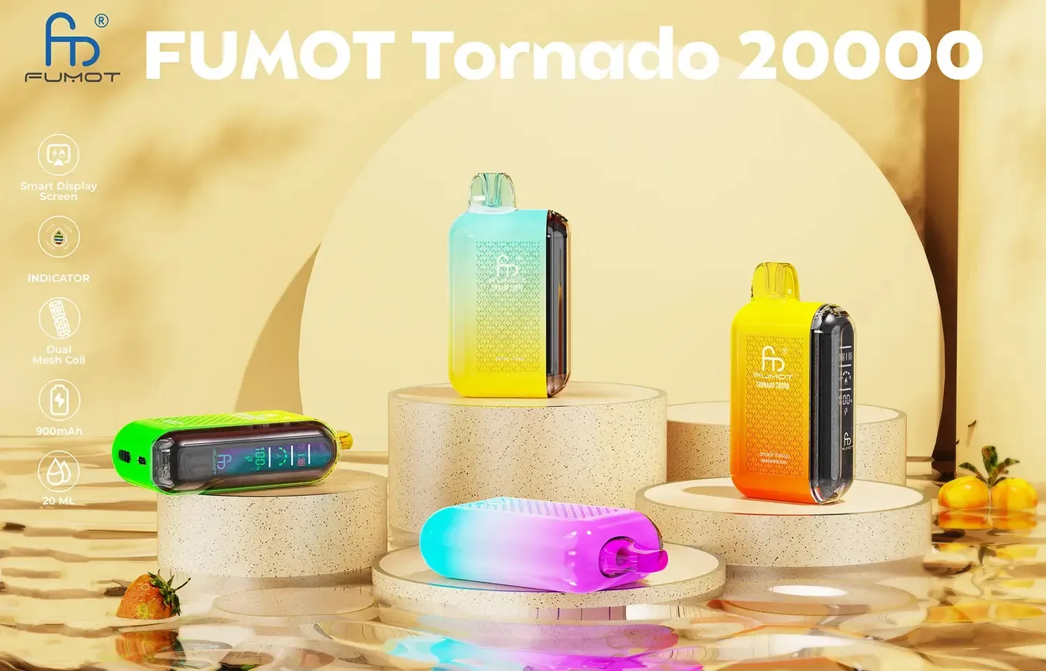 Fumot Tornado 20000 20ml E-Liquid Kapazität